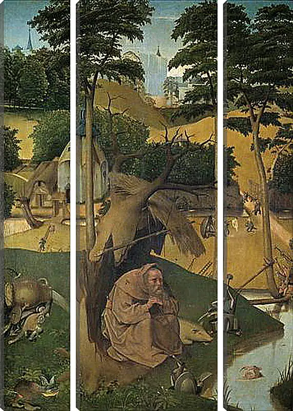 Модульная картина - Tentation de Saint Antoine. Иероним Босх
