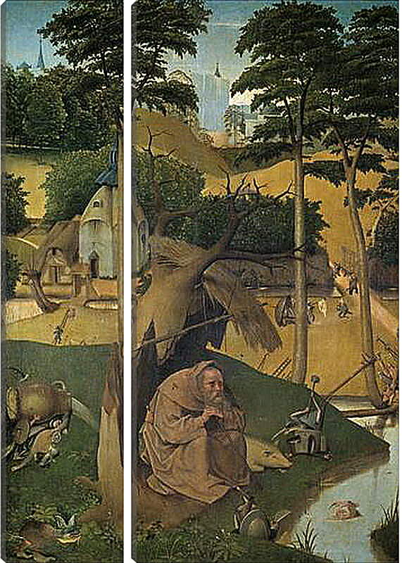 Модульная картина - Tentation de Saint Antoine. Иероним Босх
