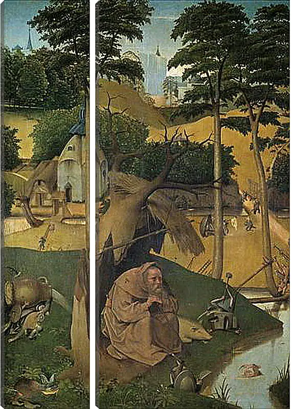 Модульная картина - Tentation de Saint Antoine. Иероним Босх