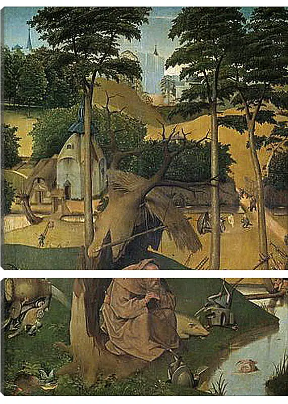 Модульная картина - Tentation de Saint Antoine. Иероним Босх