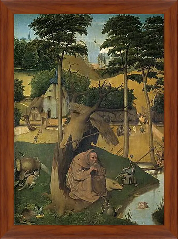 Картина в раме - Tentation de Saint Antoine. Иероним Босх