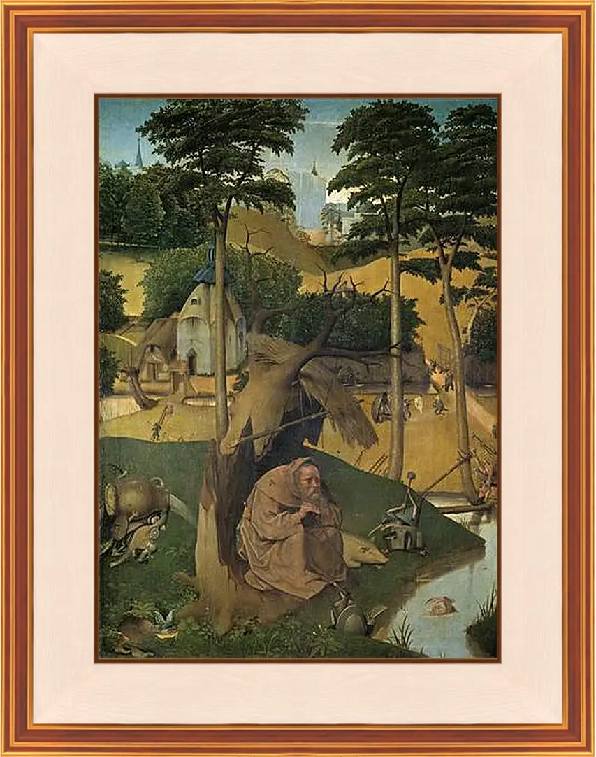Картина в раме - Tentation de Saint Antoine. Иероним Босх