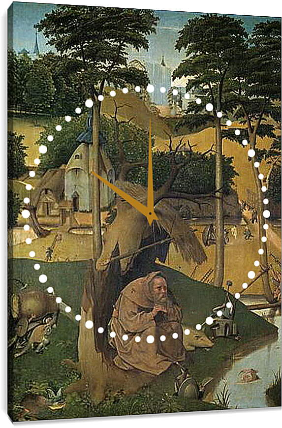 Часы картина - Tentation de Saint Antoine. Иероним Босх
