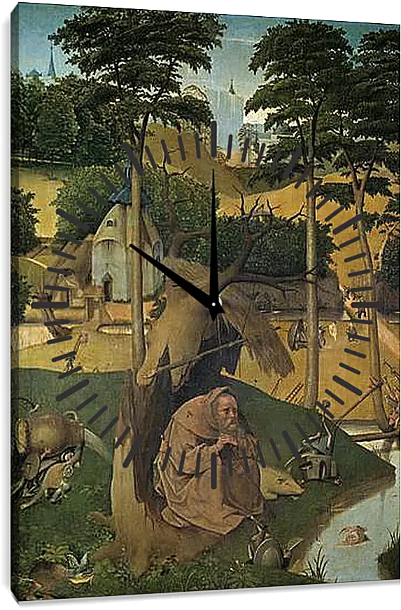 Часы картина - Tentation de Saint Antoine. Иероним Босх