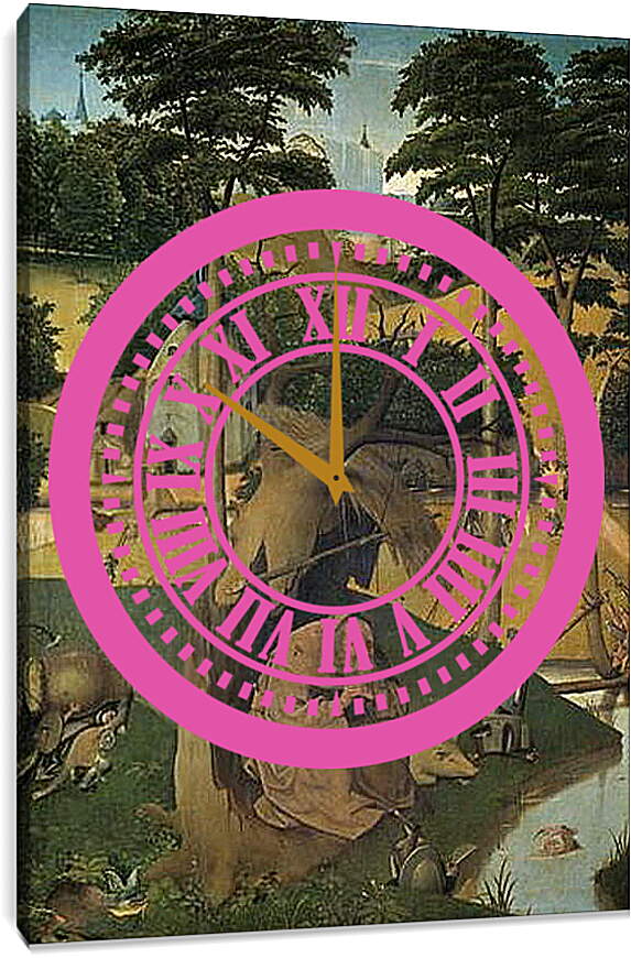 Часы картина - Tentation de Saint Antoine. Иероним Босх
