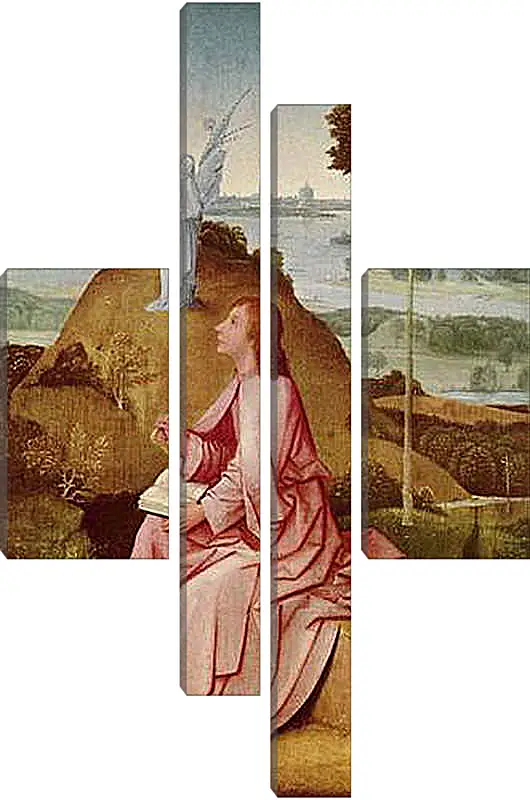 Модульная картина - Saint John the Evangelist on Patmos. Иероним Босх