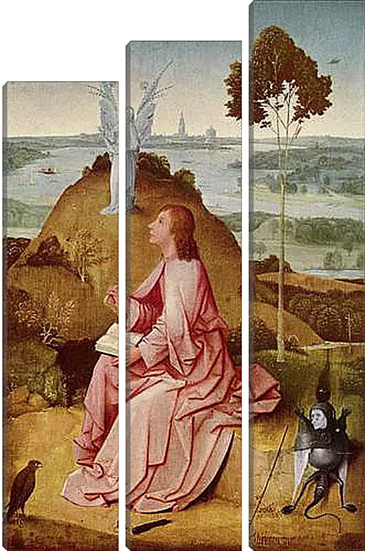 Модульная картина - Saint John the Evangelist on Patmos. Иероним Босх