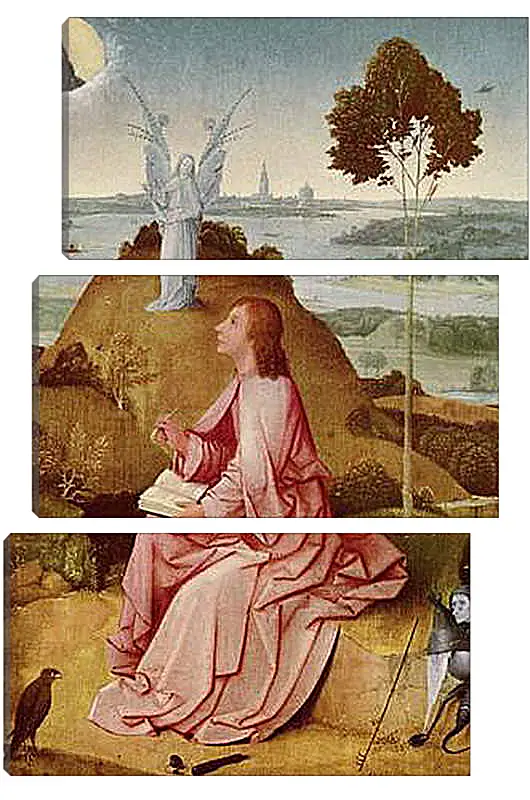 Модульная картина - Saint John the Evangelist on Patmos. Иероним Босх