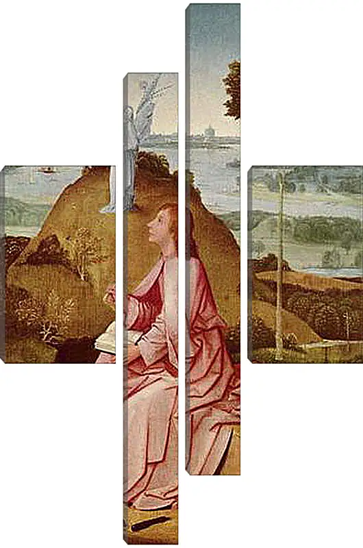 Модульная картина - Saint John the Evangelist on Patmos. Иероним Босх
