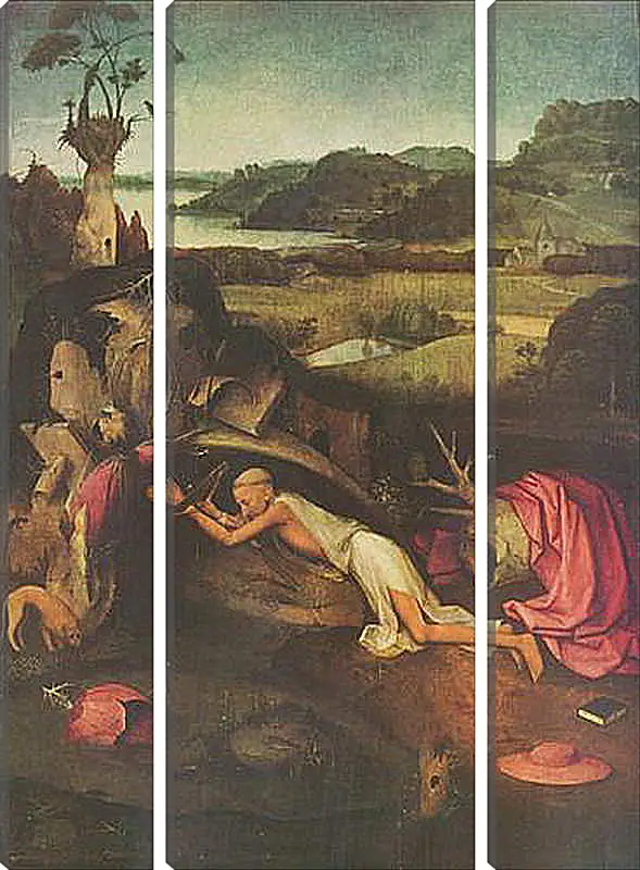 Модульная картина - Saint Jerome. Иероним Босх