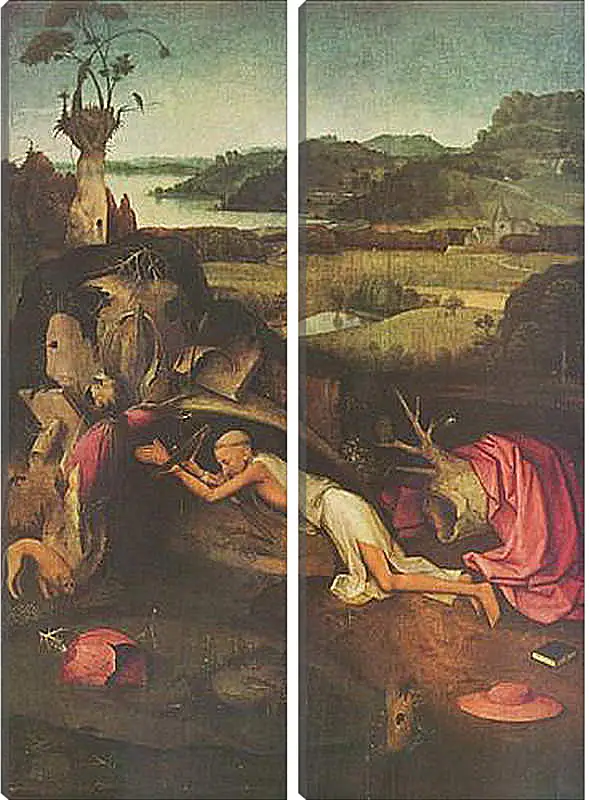 Модульная картина - Saint Jerome. Иероним Босх