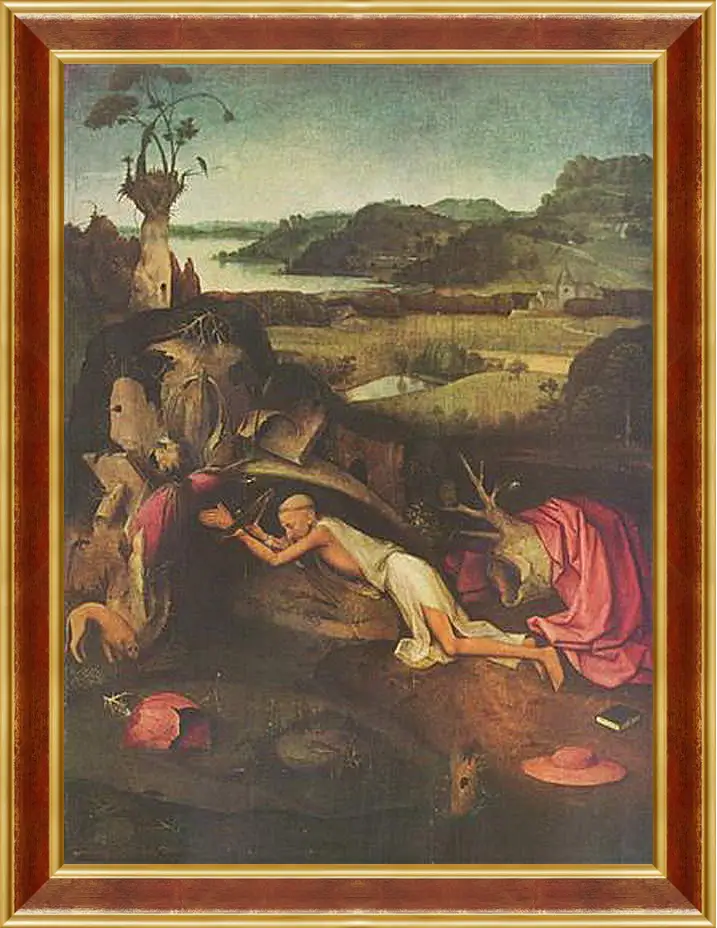 Картина в раме - Saint Jerome. Иероним Босх
