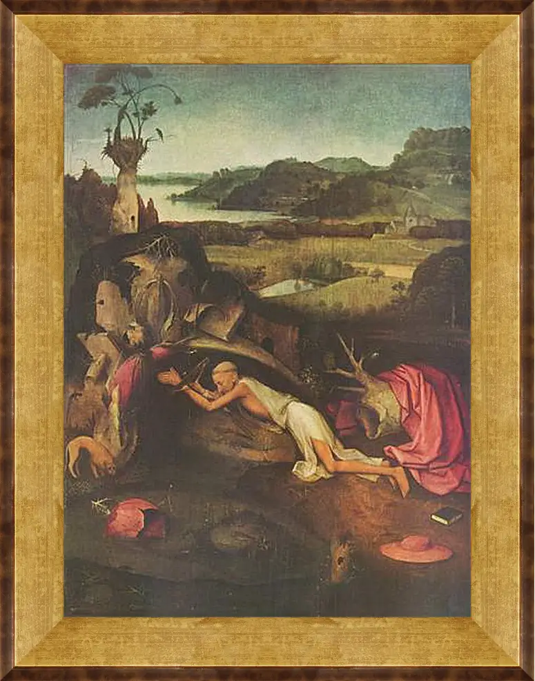 Картина в раме - Saint Jerome. Иероним Босх