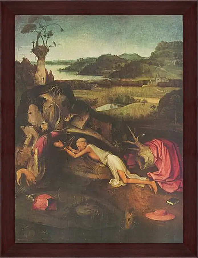 Картина в раме - Saint Jerome. Иероним Босх
