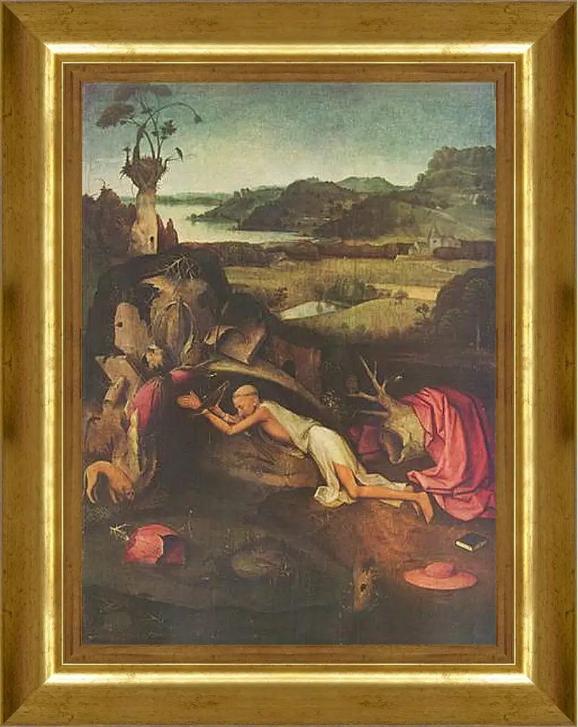 Картина в раме - Saint Jerome. Иероним Босх
