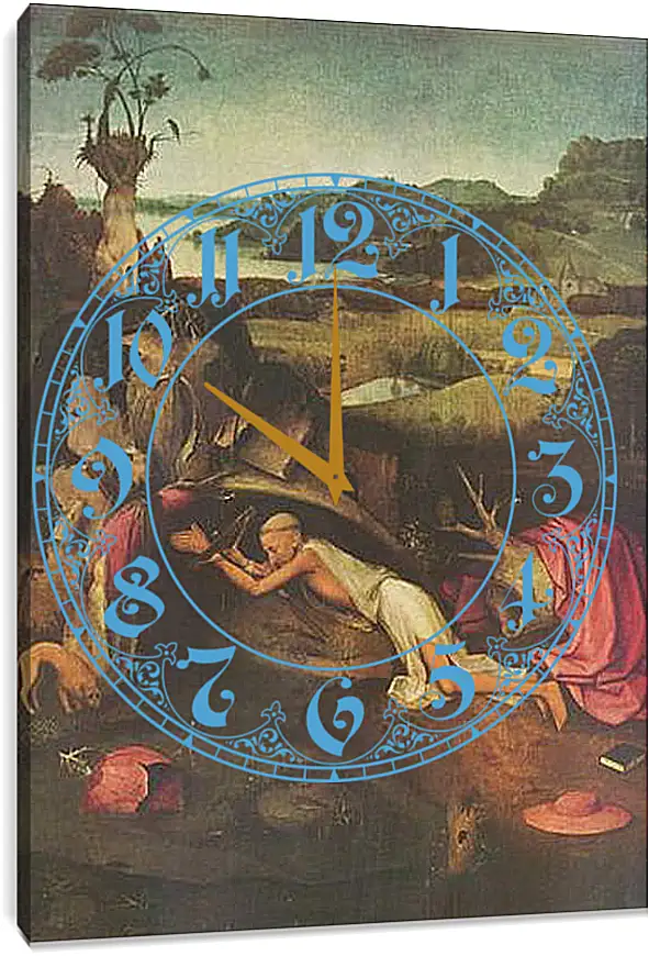 Часы картина - Saint Jerome. Иероним Босх