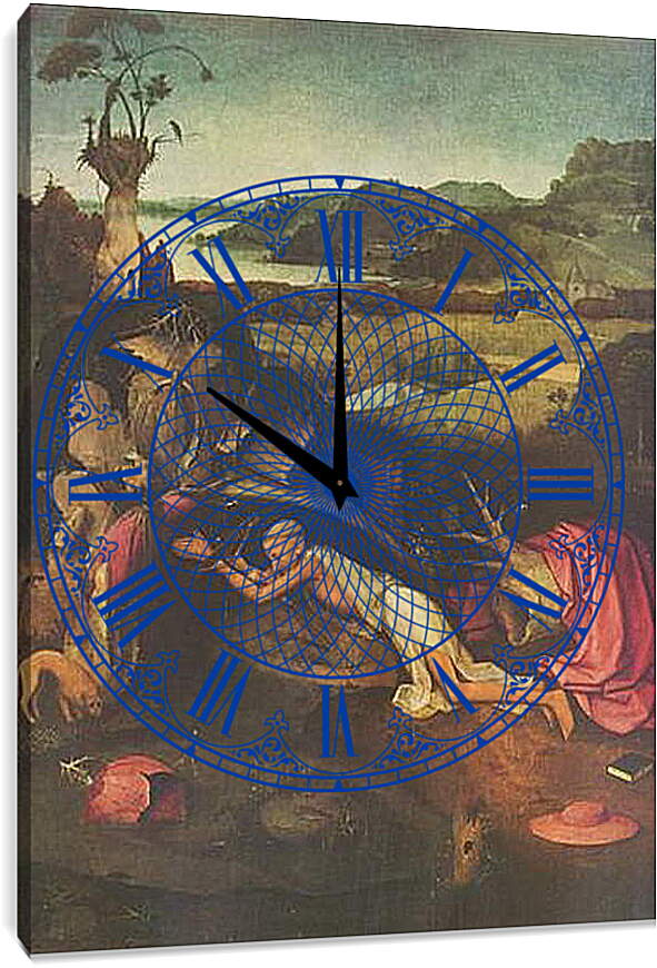 Часы картина - Saint Jerome. Иероним Босх
