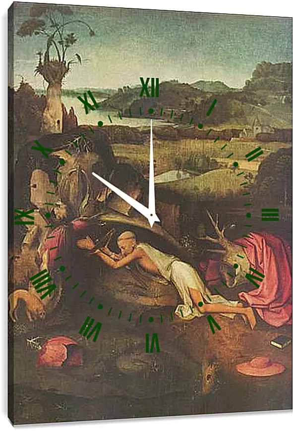 Часы картина - Saint Jerome. Иероним Босх