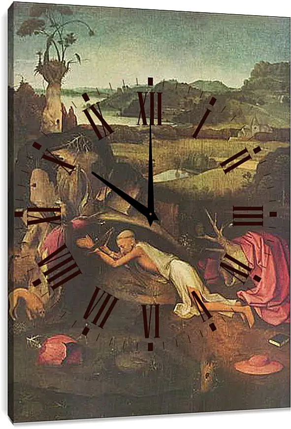 Часы картина - Saint Jerome. Иероним Босх