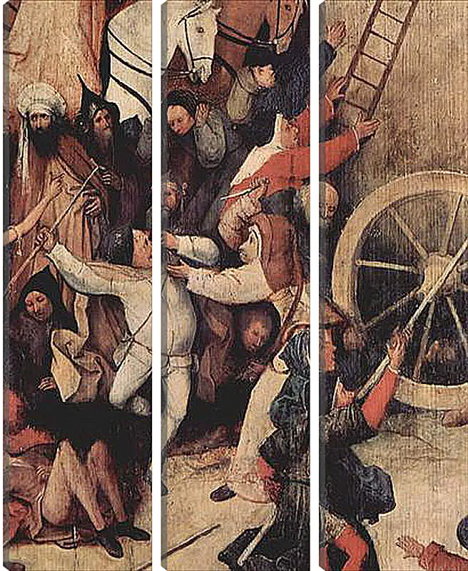 Модульная картина - Heuwagen, Triptychon, Mitteltafel - Der Heuwagen. Иероним Босх
