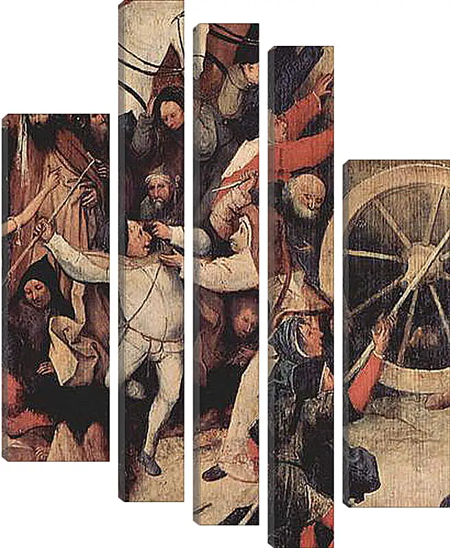 Модульная картина - Heuwagen, Triptychon, Mitteltafel - Der Heuwagen. Иероним Босх