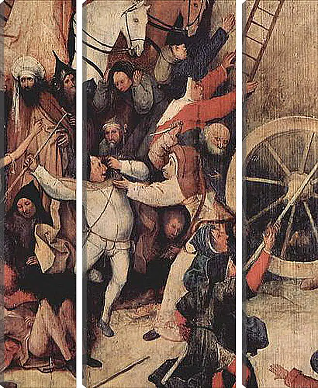 Модульная картина - Heuwagen, Triptychon, Mitteltafel - Der Heuwagen. Иероним Босх