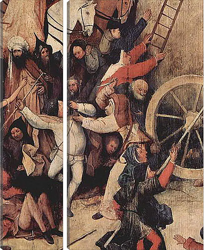 Модульная картина - Heuwagen, Triptychon, Mitteltafel - Der Heuwagen. Иероним Босх