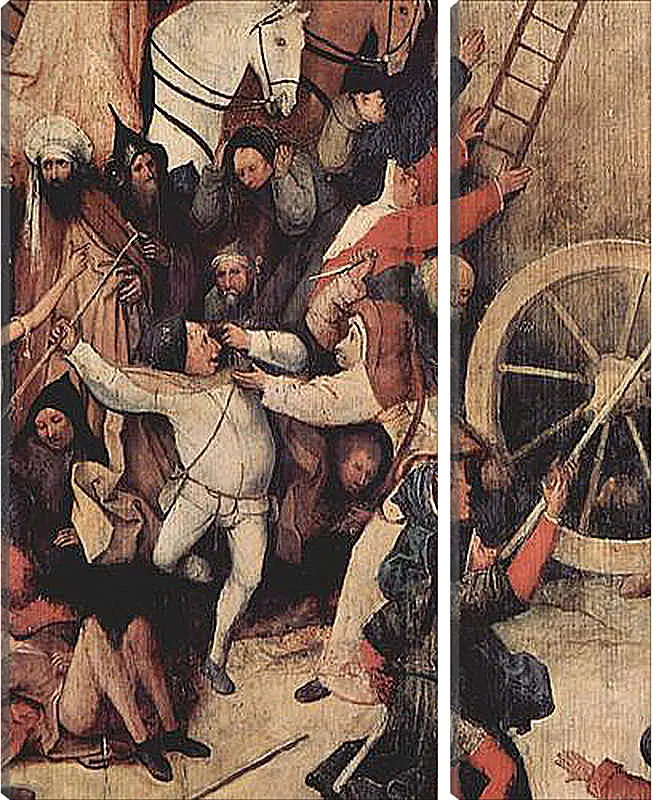 Модульная картина - Heuwagen, Triptychon, Mitteltafel - Der Heuwagen. Иероним Босх