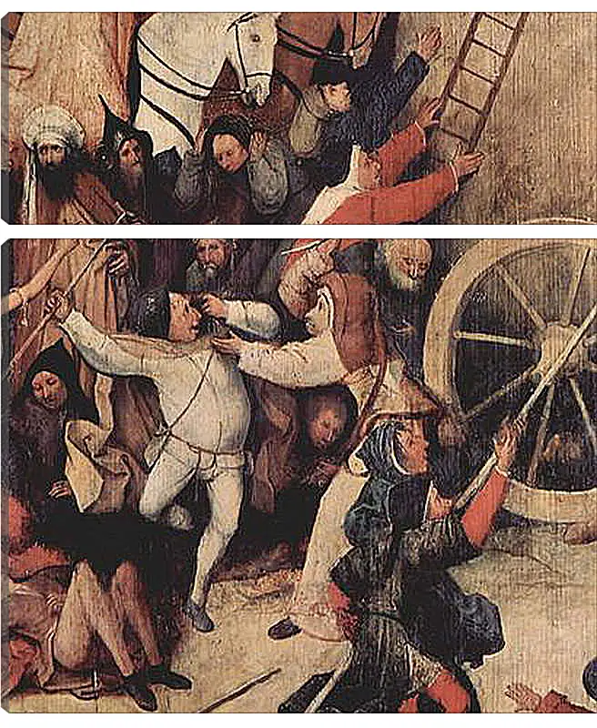 Модульная картина - Heuwagen, Triptychon, Mitteltafel - Der Heuwagen. Иероним Босх