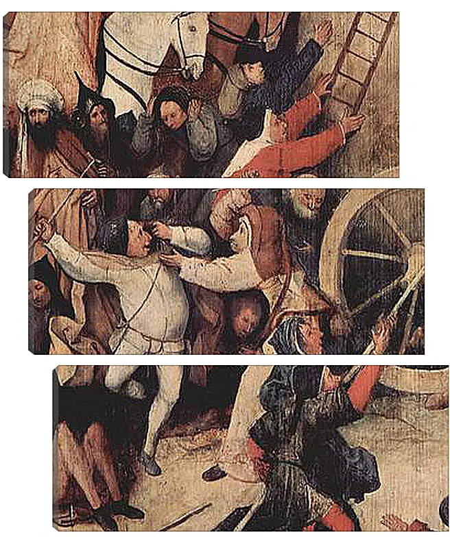 Модульная картина - Heuwagen, Triptychon, Mitteltafel - Der Heuwagen. Иероним Босх