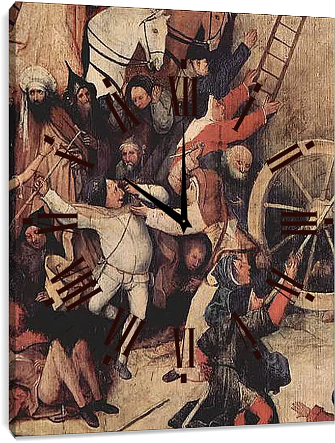 Часы картина - Heuwagen, Triptychon, Mitteltafel - Der Heuwagen. Иероним Босх