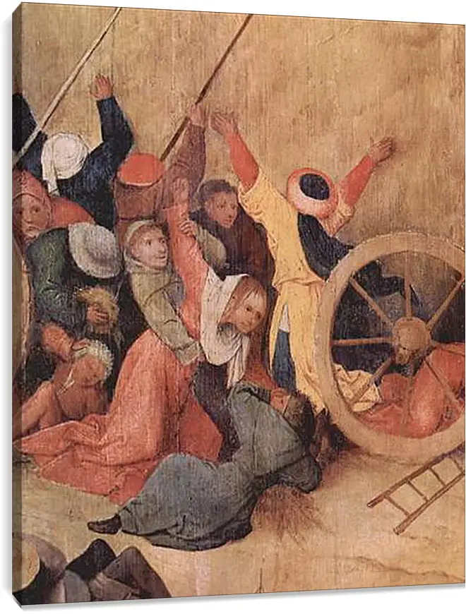 Постер и плакат - Heuwagen, Triptychon, Mitteltafel - Der Heuwagen. Иероним Босх