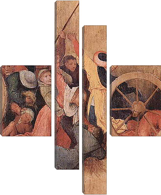 Модульная картина - Heuwagen, Triptychon, Mitteltafel - Der Heuwagen. Иероним Босх
