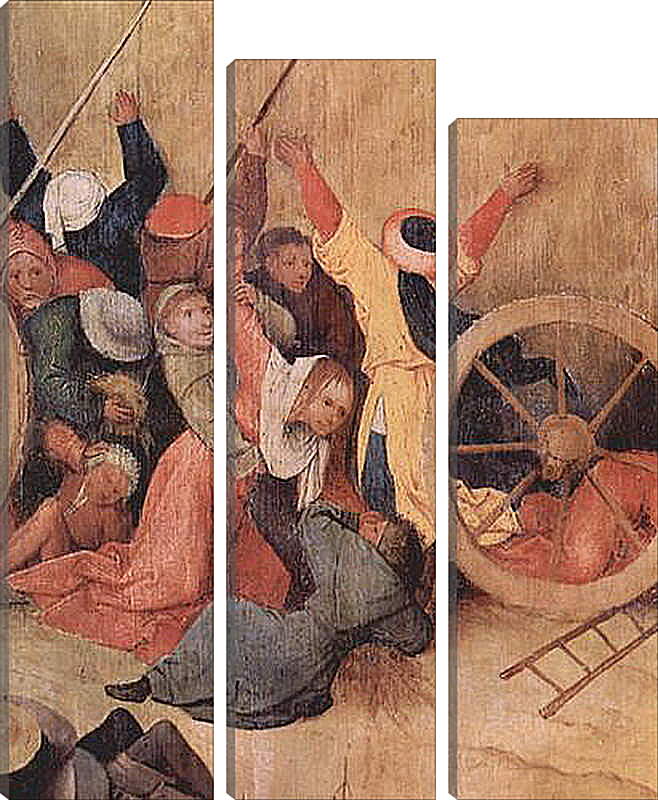 Модульная картина - Heuwagen, Triptychon, Mitteltafel - Der Heuwagen. Иероним Босх
