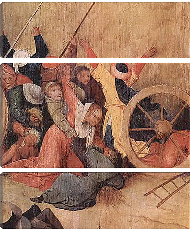 Модульная картина - Heuwagen, Triptychon, Mitteltafel - Der Heuwagen. Иероним Босх