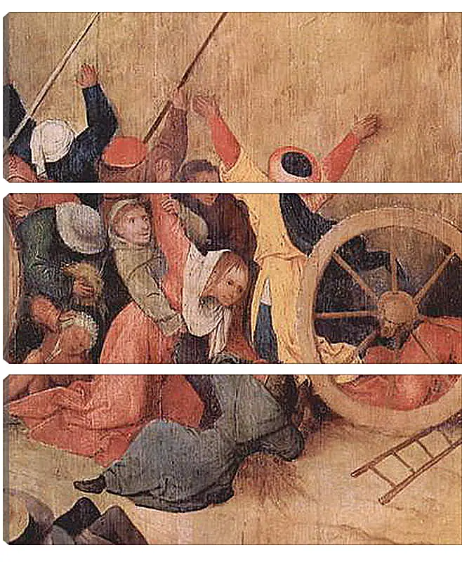 Модульная картина - Heuwagen, Triptychon, Mitteltafel - Der Heuwagen. Иероним Босх