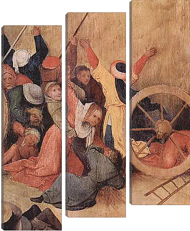 Модульная картина - Heuwagen, Triptychon, Mitteltafel - Der Heuwagen. Иероним Босх