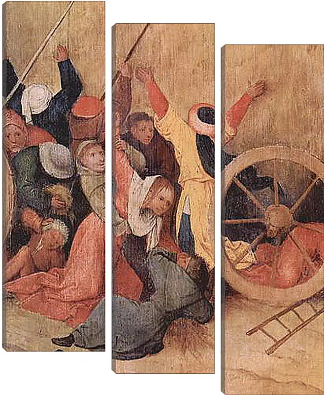Модульная картина - Heuwagen, Triptychon, Mitteltafel - Der Heuwagen. Иероним Босх