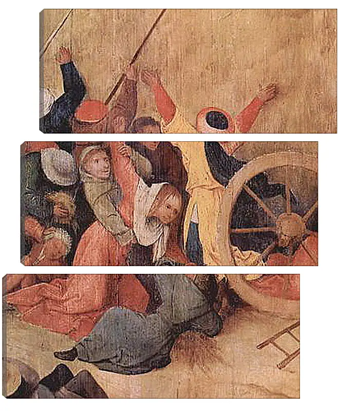 Модульная картина - Heuwagen, Triptychon, Mitteltafel - Der Heuwagen. Иероним Босх