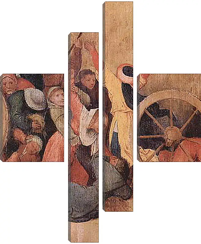 Модульная картина - Heuwagen, Triptychon, Mitteltafel - Der Heuwagen. Иероним Босх
