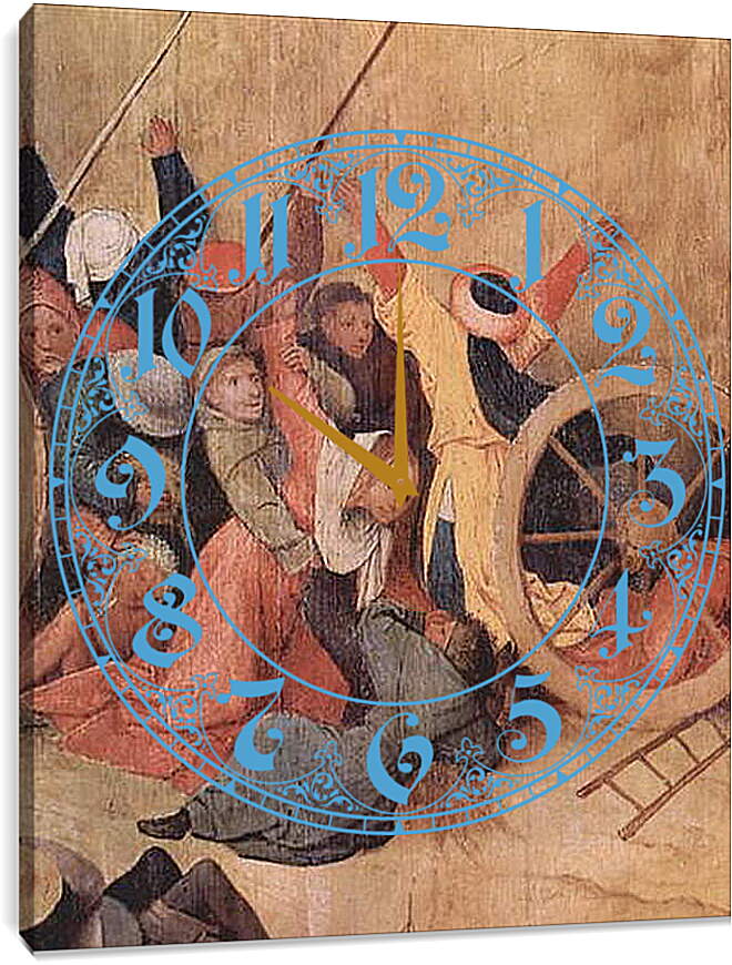 Часы картина - Heuwagen, Triptychon, Mitteltafel - Der Heuwagen. Иероним Босх
