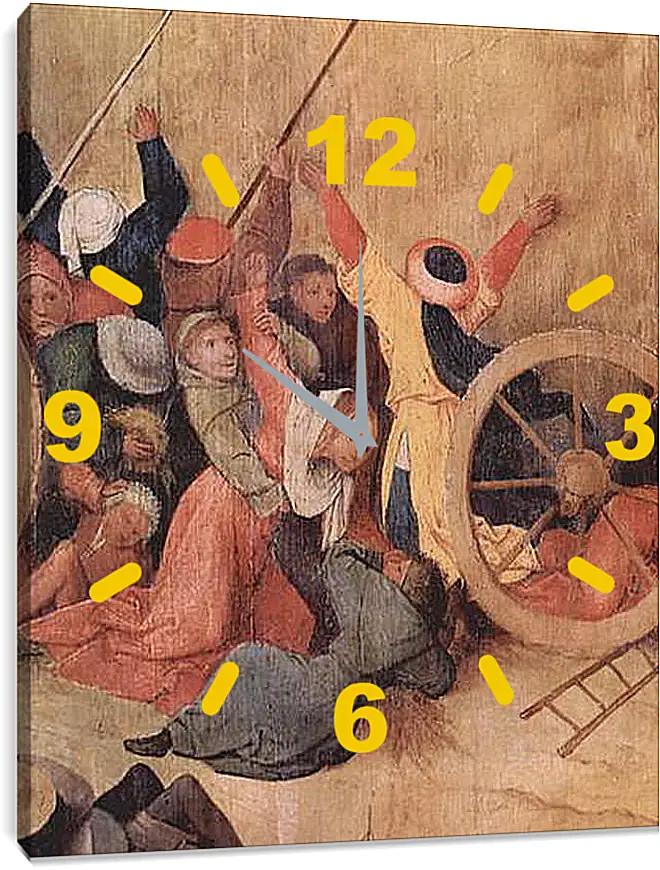 Часы картина - Heuwagen, Triptychon, Mitteltafel - Der Heuwagen. Иероним Босх