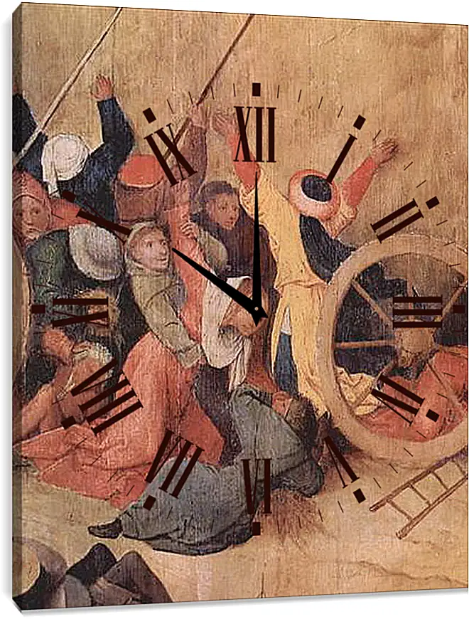 Часы картина - Heuwagen, Triptychon, Mitteltafel - Der Heuwagen. Иероним Босх