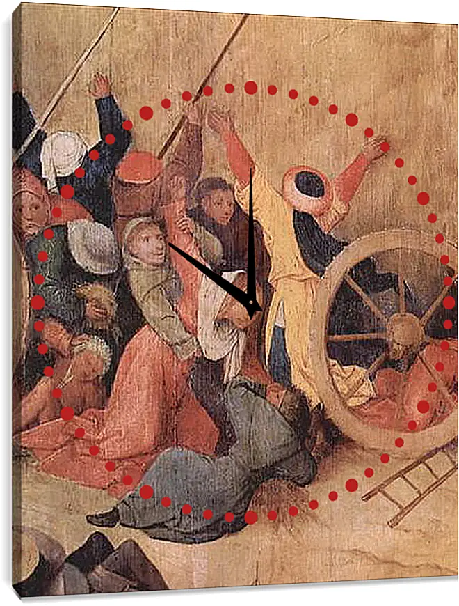 Часы картина - Heuwagen, Triptychon, Mitteltafel - Der Heuwagen. Иероним Босх