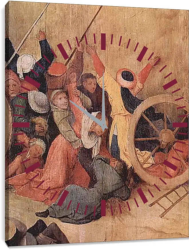 Часы картина - Heuwagen, Triptychon, Mitteltafel - Der Heuwagen. Иероним Босх