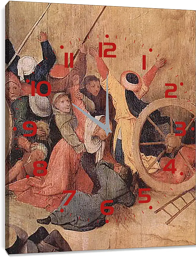 Часы картина - Heuwagen, Triptychon, Mitteltafel - Der Heuwagen. Иероним Босх
