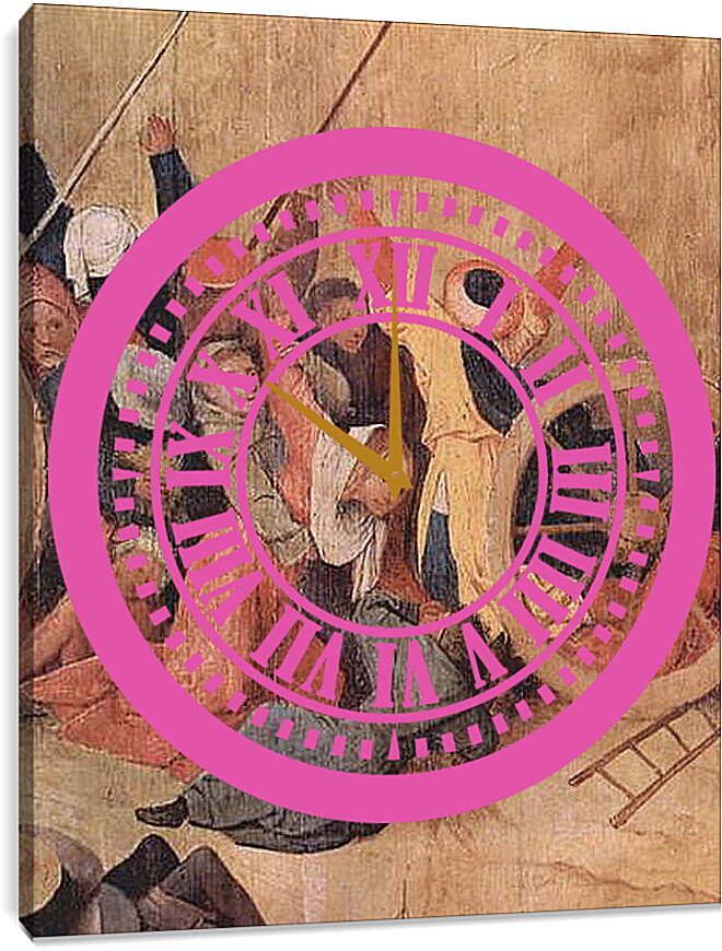 Часы картина - Heuwagen, Triptychon, Mitteltafel - Der Heuwagen. Иероним Босх
