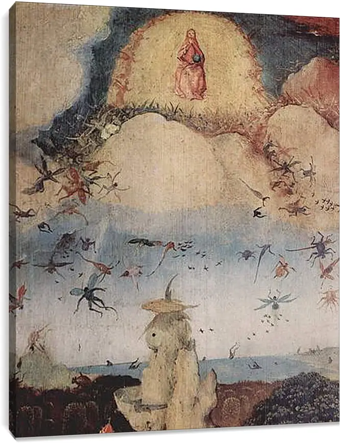 Постер и плакат - Haywain, Triptych, left wing-The Earthly Paradise. Иероним Босх