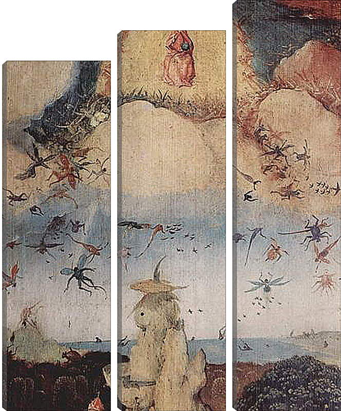 Модульная картина - Haywain, Triptych, left wing-The Earthly Paradise. Иероним Босх
