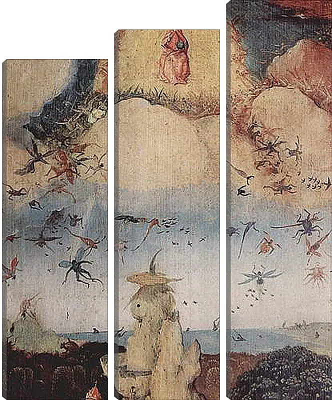 Модульная картина - Haywain, Triptych, left wing-The Earthly Paradise. Иероним Босх